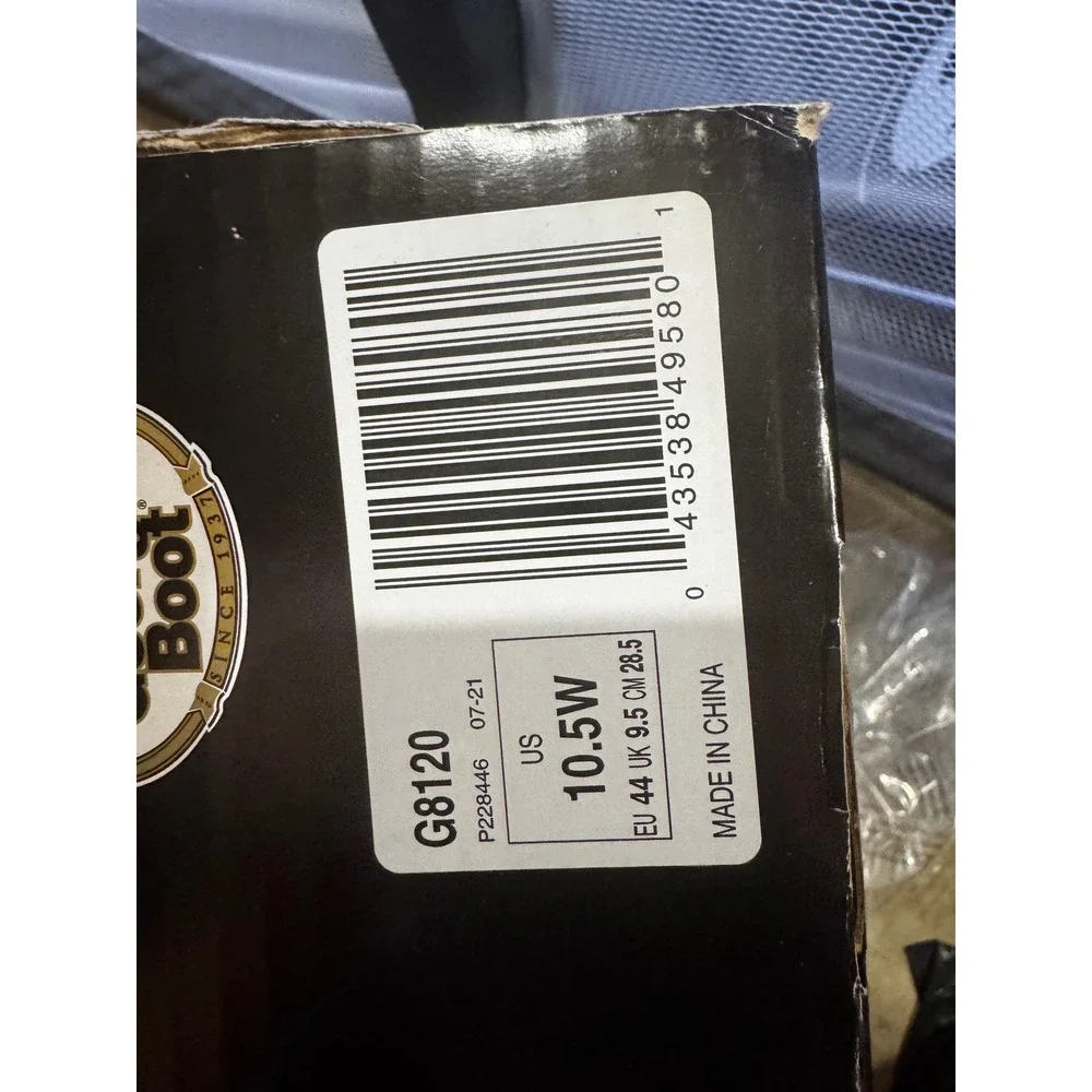 Georgia Boot Logger Mens 10.5W Black Leather Work Boots G8120 New in Box